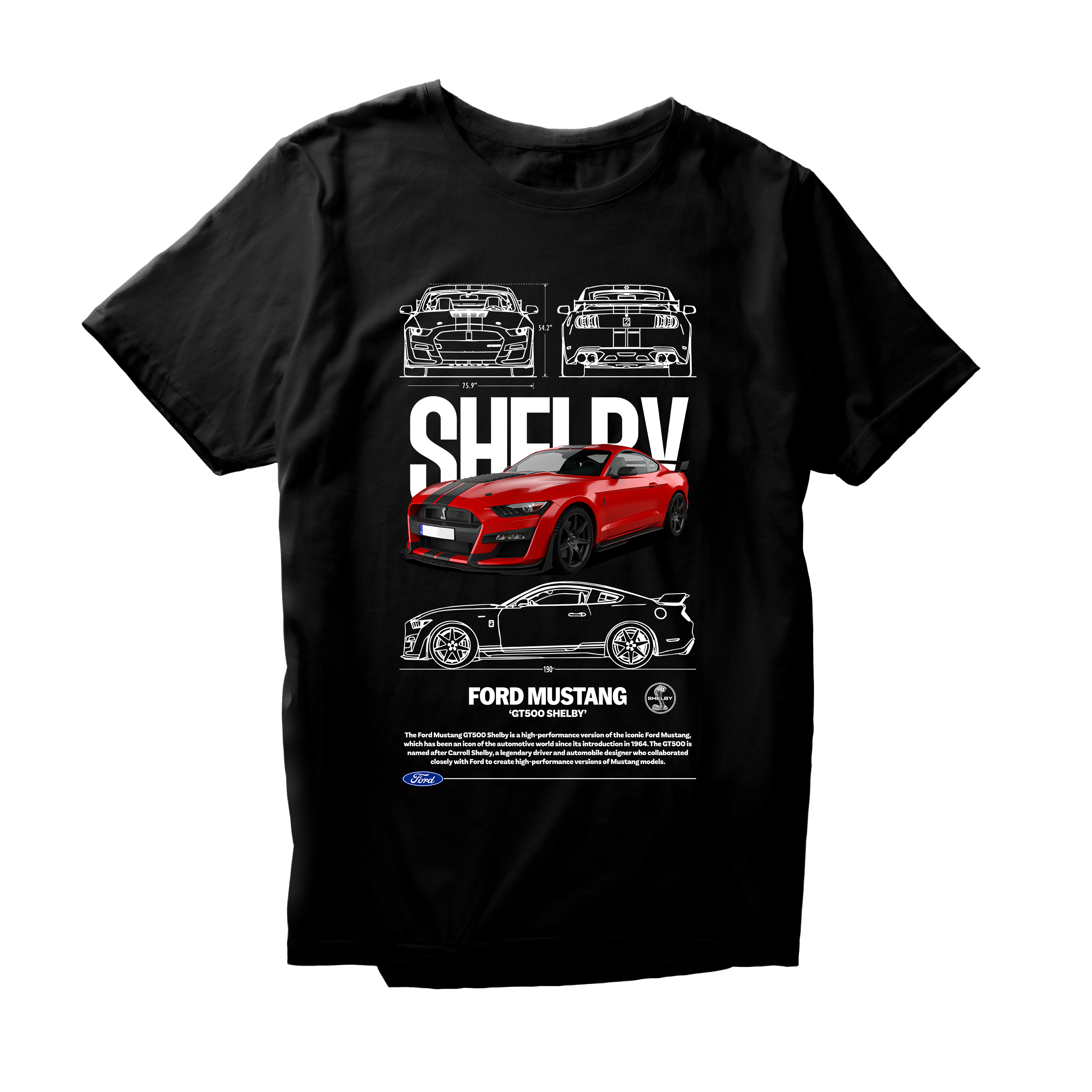 Alfaq FORD MUSTANG SHELBY RED T-Shirt